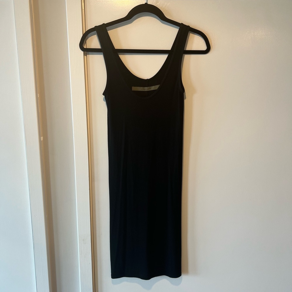 Enza Costa REVOLVE Rib Tank Midi Dress in Black
